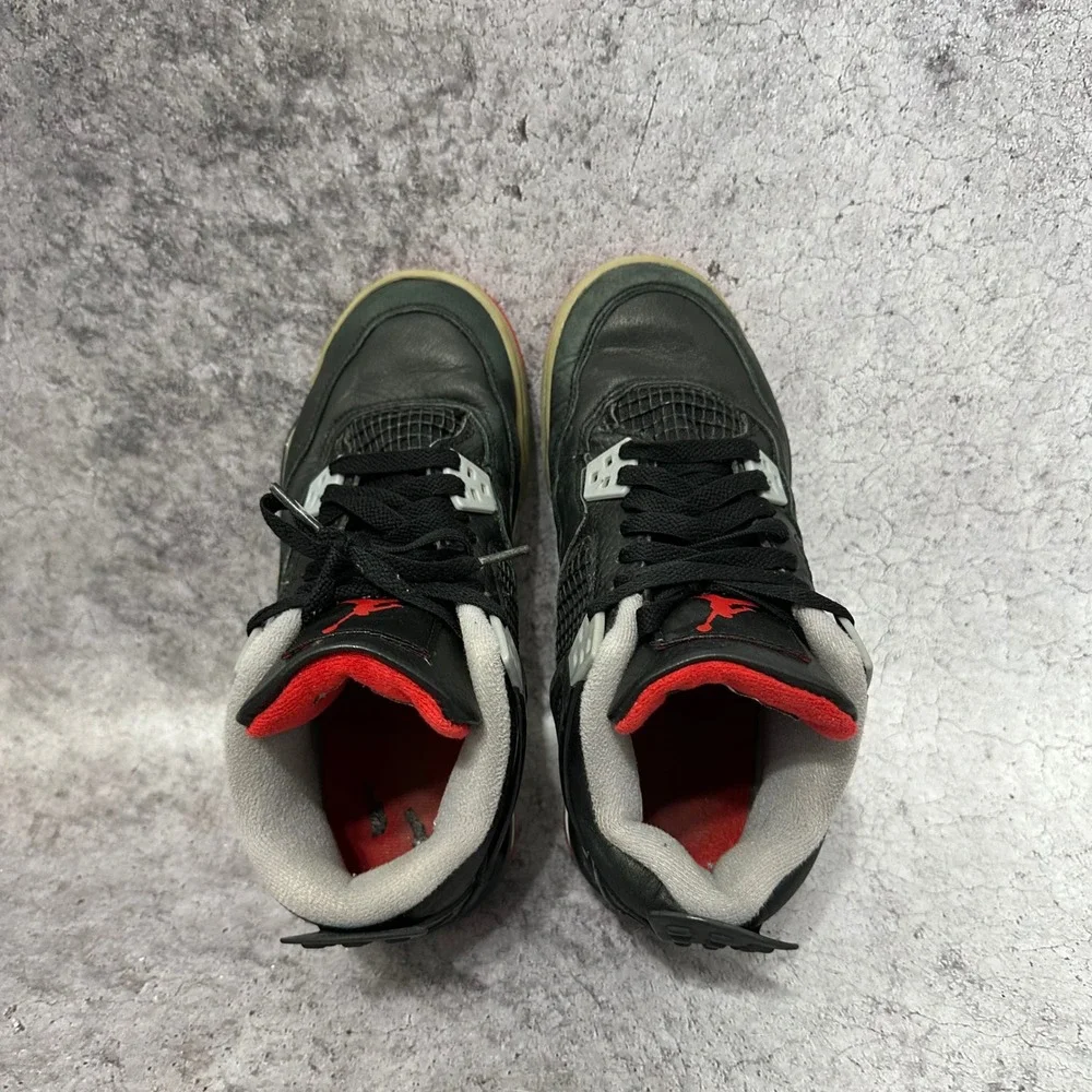 Jordan Air Jordan 4 Retro Kids 4Y Black Bred Reimagined FQ8213-006 Sneakers